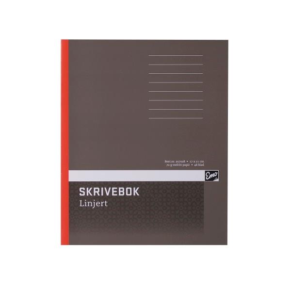 207028  207028 Skrivebok Emo 17x21cm 70g 48bl linjer 